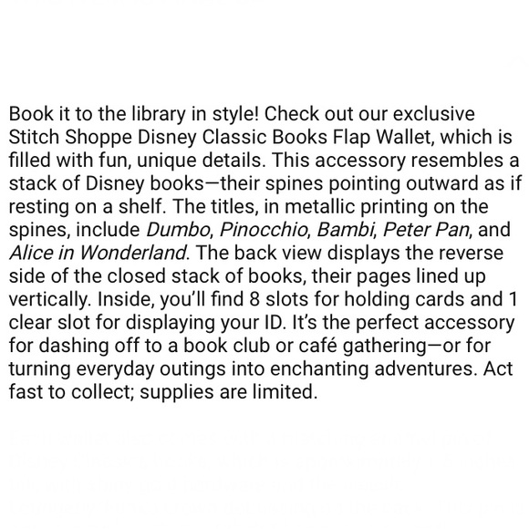 LOUNGEFLY STITCH SHOPPE DISNEY CLASSIC BOOKS CROSSBODY BAG, WALLET, LT. ED. PINS - Picture 14 of 15